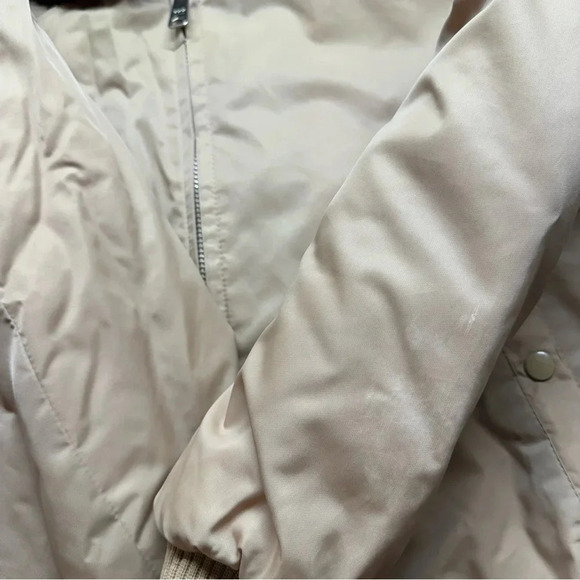 Vintage Sears Bomber Jacket Coat Work Lesirue Fur Collar Tan Brown Oversized - Picture 11 of 13